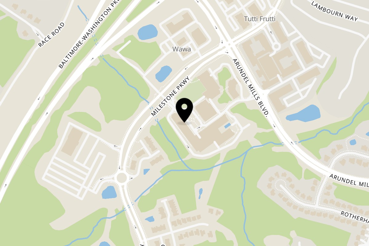 Map showing the location of Rangoli Restaurant on 7791-C in Hanover